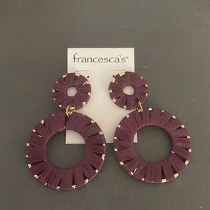 Purple Statement Earrings